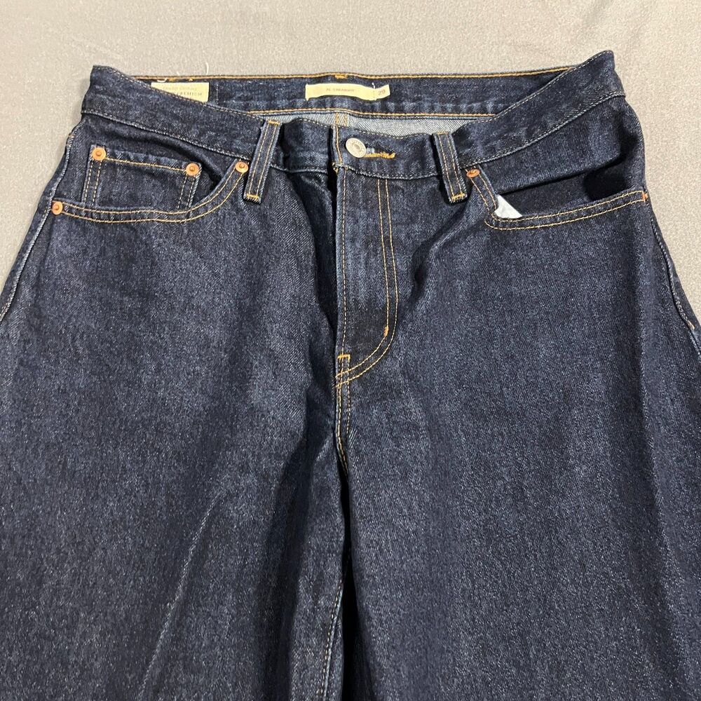 Levi's XL Baggy Straight Jeans Women's 29 X 29 Blue Denim Dark Wash 5-Pockets - Picture 8 of 14